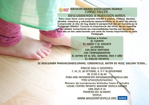 Cartel Curso-Taller Decubriendo a nuestros niño- Edición de Otoño