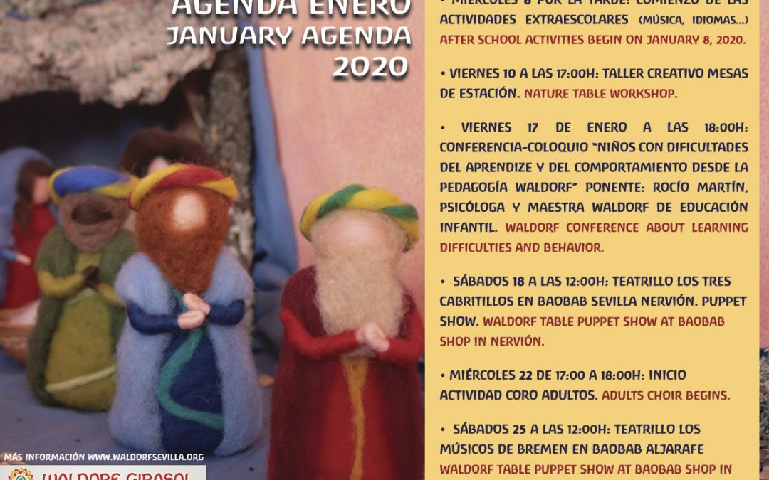 Calendario Enero 2020/ January Agenda