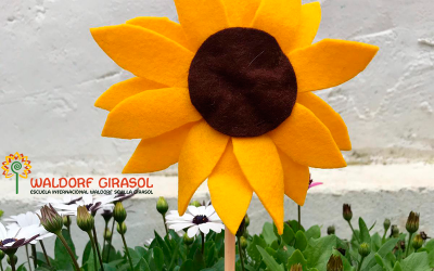 Cómo hacer un girasol de fieltro